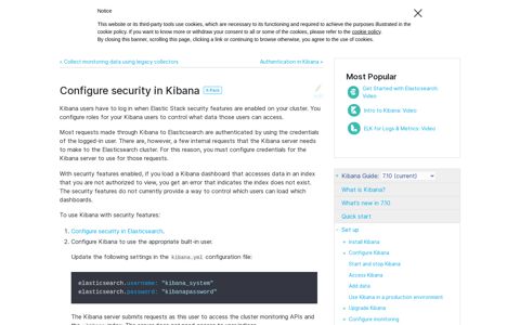 Configure security in Kibana | Kibana Guide [7.10] | Elastic