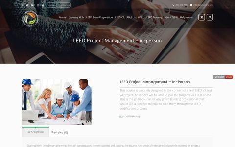 LEED Project Management - in-person - GBRI Online