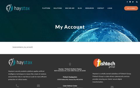 My Account - Haystax - Haystax Technology