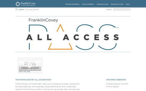 All Access Pass | FranklinCovey