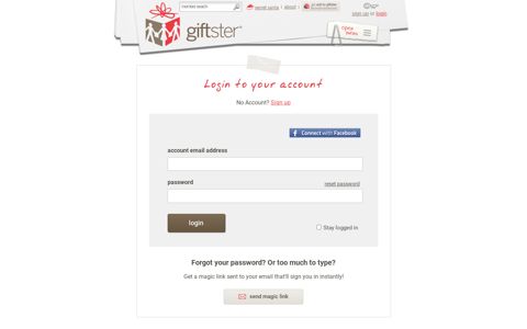 Login to your account - Giftster