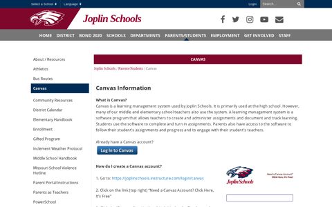 Canvas - Joplin Schools