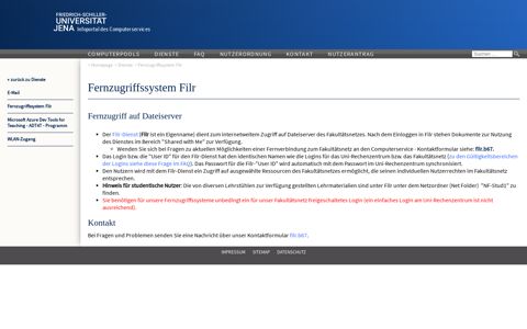 Fernzugriffssystem Filr - Infoportal des Computerservices