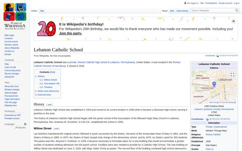 Lebanon Catholic School - Wikipedia