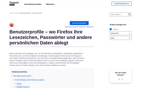 Benutzerprofile – wo Firefox Ihre Lesezeichen, Passwörter ...