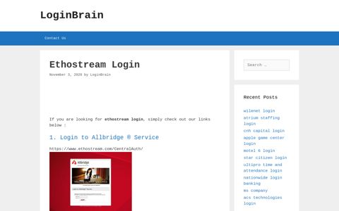 Ethostream - Login To Allbridge ® Service - LoginBrain