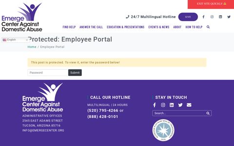 Employee Portal * Emerge