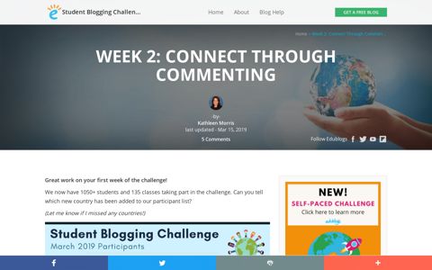 Week 2: Connect Through Commenting – Student Blogging ...