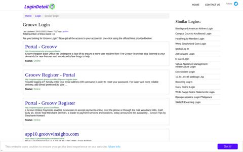 Groovv Login Portal - Groovv - http://customerservice.groovv ...