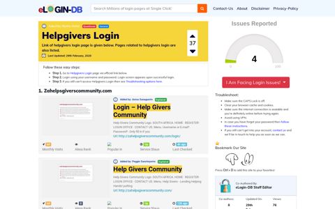 Helpgivers Login - A database full of login pages from all over ...