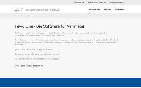 Fewo Line - Die Software für Vermieter | Sylt ...