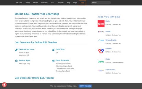 Online ESL Teacher - Learnship - Reviews - Requirements ...