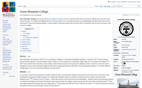 Green Mountain College - Wikipedia