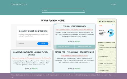 www flybox home - General Information about Login