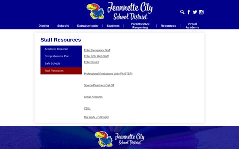 Staff Resources – District – Jeannette City School District