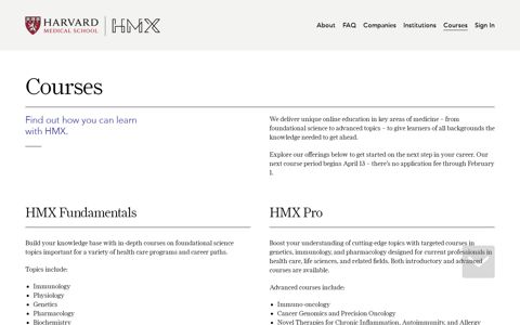 Online Medical Courses - HMX | Harvard Medical School