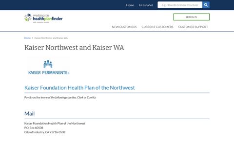 Kaiser Northwest and Kaiser WA | Washington Healthplanfinder
