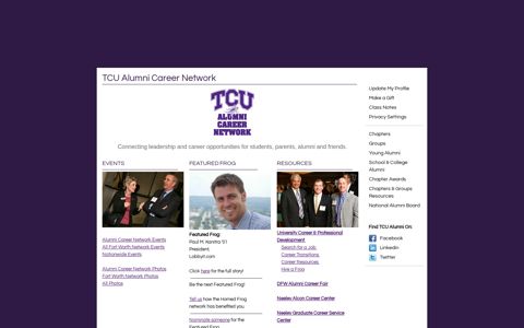 froglinks.com - Alumni Career Network - TCU Alumni ...