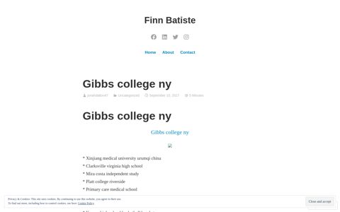 Gibbs college ny – Finn Batiste