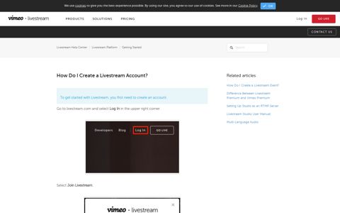 How Do I Create a Livestream Account? – Livestream Help ...