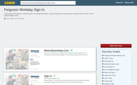 Ferguson Workday Sign In - Loginii.com