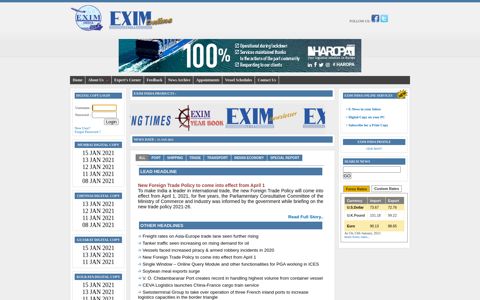 Exim India::The first & the only national daily on Export, Import ...