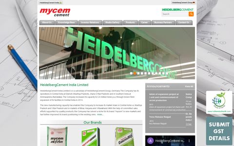 HeidelbergCement India Limited: Home