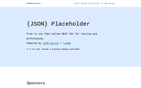 JSONPlaceholder - Fake online REST API for testing and ...