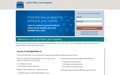 Welcome to LLM & Other Law Programs | Law School ...