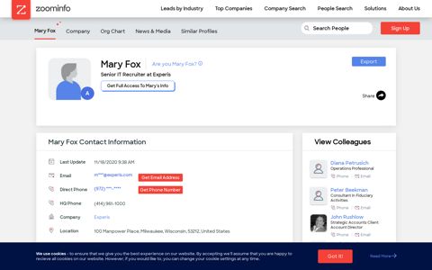 Mary Fox - Senior IT Recruiter - Experis | ZoomInfo.com