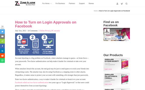 How to Turn on Login Approvals on Facebook - ZoneAlarm Blog