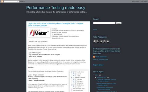 execute ... - Performance Testing made easy: Login once