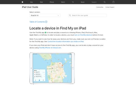 Locate a device in Find My on iPad - Apple Support
