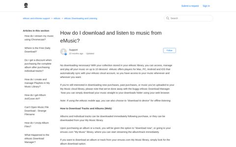 How do I download and listen to music from eMusic? – eMusic ...