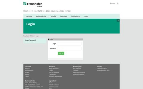 Fraunhofer FOKUS | Login - Industrial IoT Center