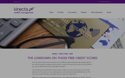The Lowdown on Those Free Credit Scores | Kinecta Wealth ...