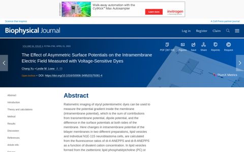 The Effect of Asymmetric Surface Potentials on the ... - Cell Press