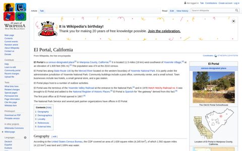 El Portal, California - Wikipedia