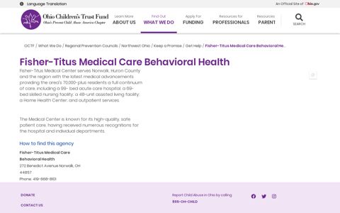 Fisher-Titus Medical Care Behavioral Health