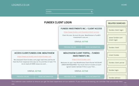 fundex client login - General Information about Login
