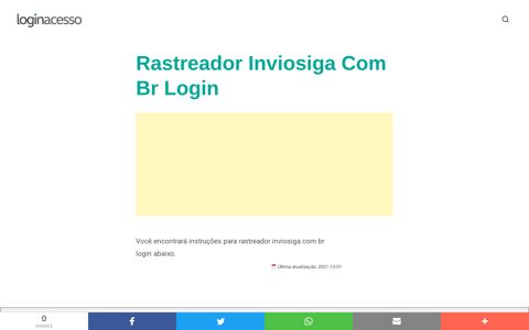 ▷ Rastreador Inviosiga Com Br Login - Loginacesso.net