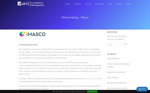 Online training - iHasco - MY Compliance Management