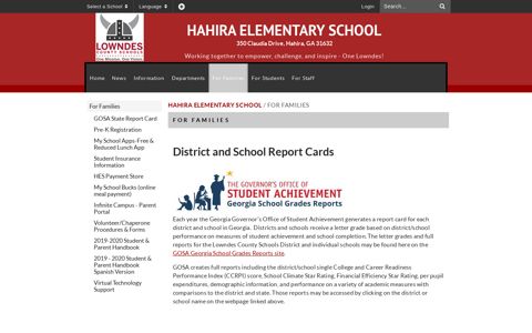 For Families - Hahira Elementary School
