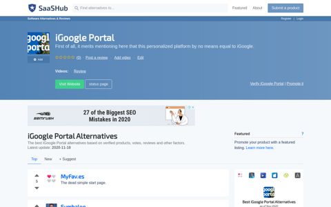 Best iGoogle Portal Alternatives (2020) - SaaSHub