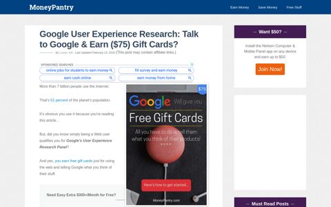 Google User Experience Research: Talk to Google & Earn ...