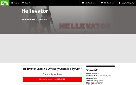 Hellevator Season 3 Officially Cancelled by GSN
