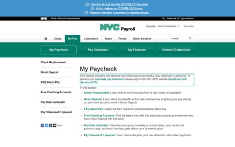My Paycheck - OPA - NYC.gov