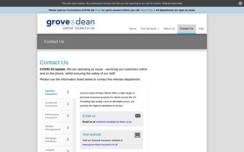Grove & Dean Private Clients - Contact Us