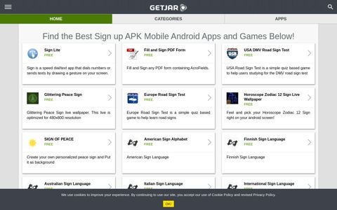 Download Free Sign up APK Apps For Android - Getjar