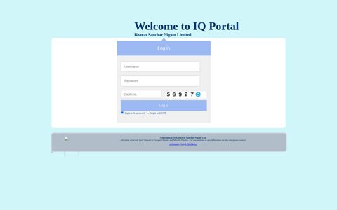 Welcome to IQ Portal Bharat Sanchar Nigam Limited